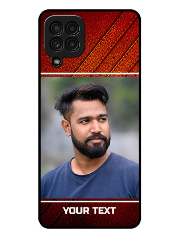 Custom Galaxy A22 4G Personalized Glass Phone Case  - Leather Phone Case Design