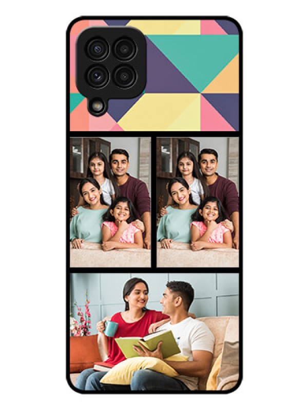 Custom Galaxy A22 4G Custom Glass Phone Case  - Bulk Pic Upload Design