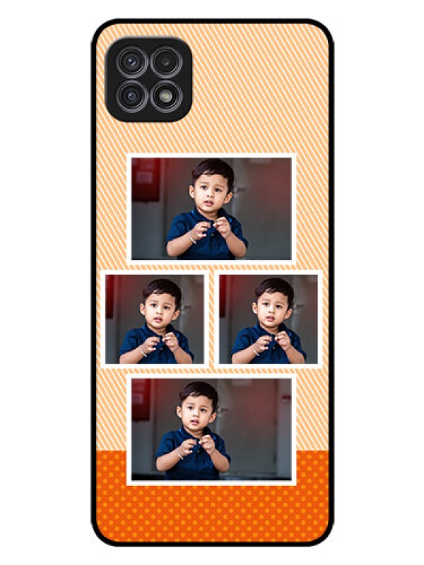 Custom Galaxy A22 5G Photo Printing on Glass Case - Bulk Photos Upload Design