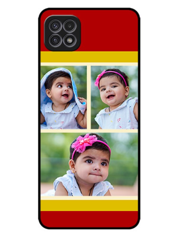 Custom Galaxy A22 5G Custom Glass Mobile Case - Multiple Pic Upload Design