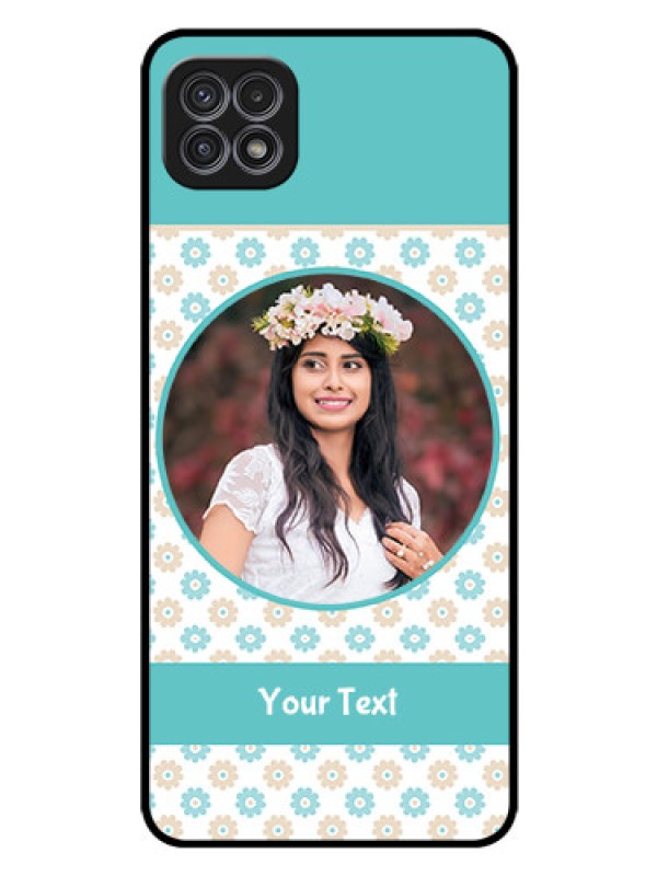 Custom Galaxy A22 5G Custom Glass Mobile Case - Beautiful Flowers Design