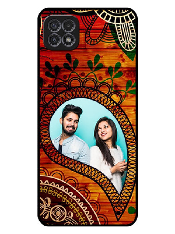 Custom Galaxy A22 5G Personalized Glass Phone Case - Abstract Colorful Design