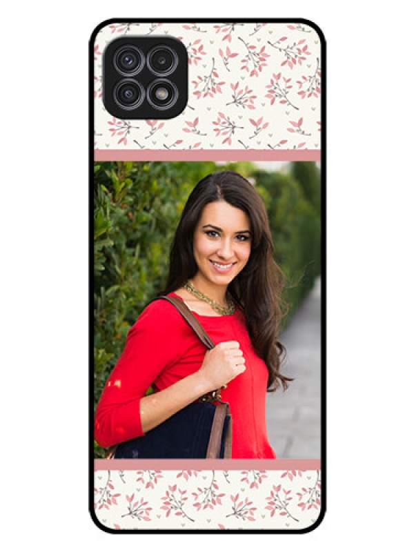 Custom Galaxy A22 5G Custom Glass Phone Case - Premium Floral Design