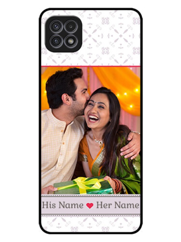 Custom Galaxy A22 5G Custom Glass Mobile Case - with Photo and Ethnic Design