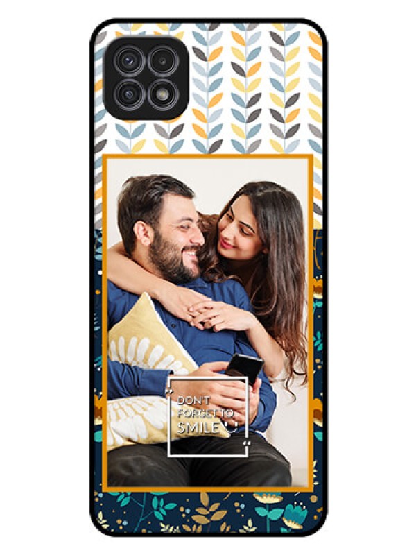 Custom Galaxy A22 5G Custom Glass Mobile Case - Pattern Design