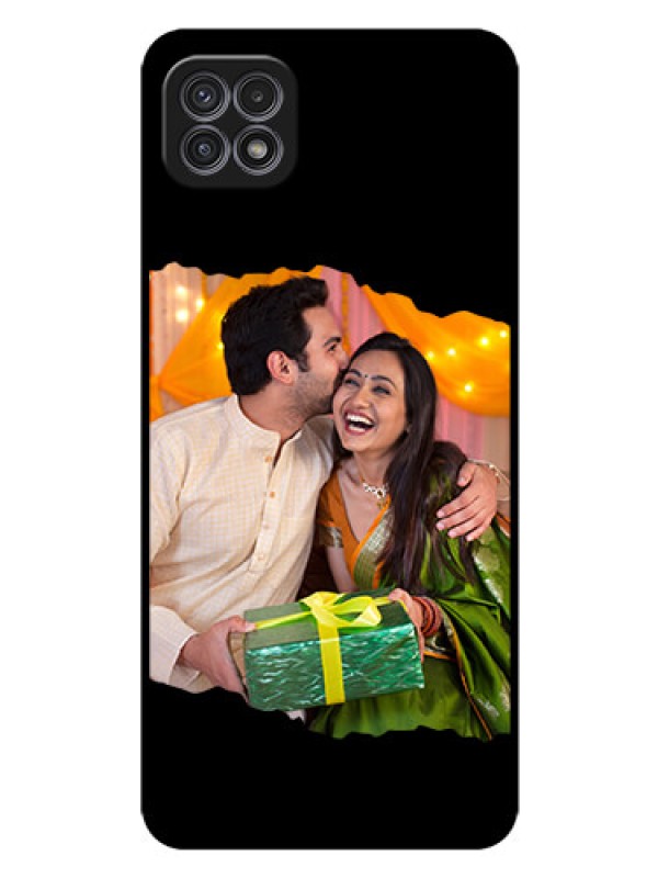 Custom Galaxy A22 5G Custom Glass Phone Case - Tear-off Design