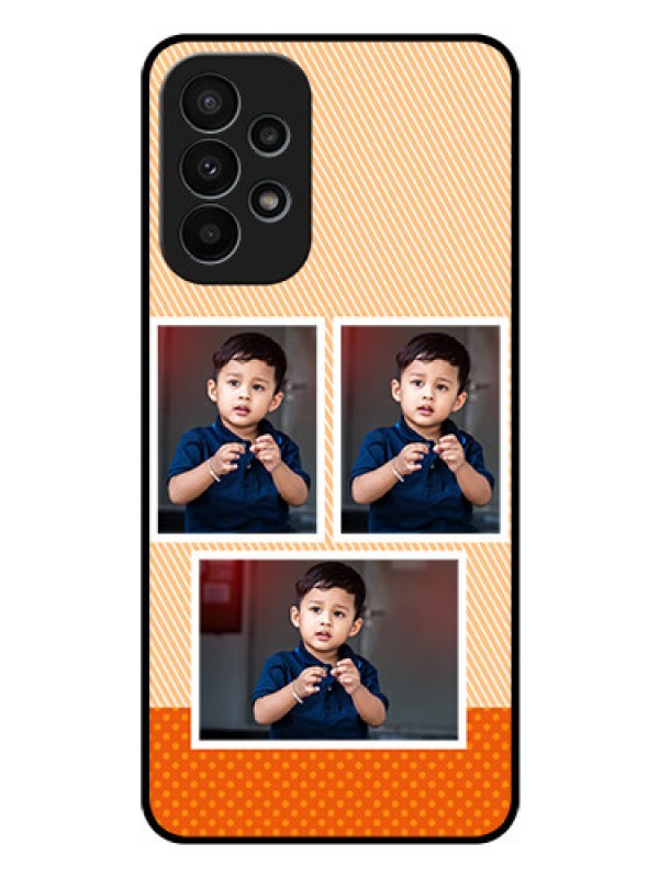Custom Galaxy A23 4G Photo Printing on Glass Case - Bulk Photos Upload Design