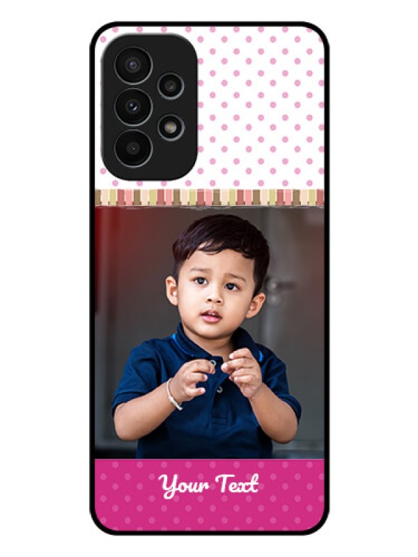 Custom Galaxy A23 4G Photo Printing on Glass Case - Cute Girls Cover Design
