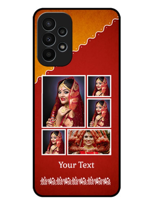 Custom Galaxy A23 4G Personalized Glass Phone Case - Wedding Pic Upload Design