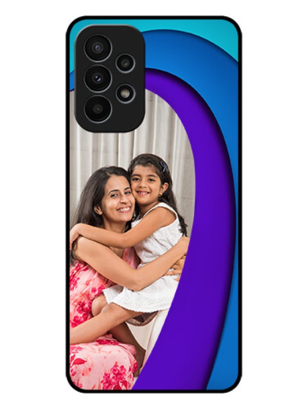 Custom Galaxy A23 4G Photo Printing on Glass Case - Simple Pattern Design
