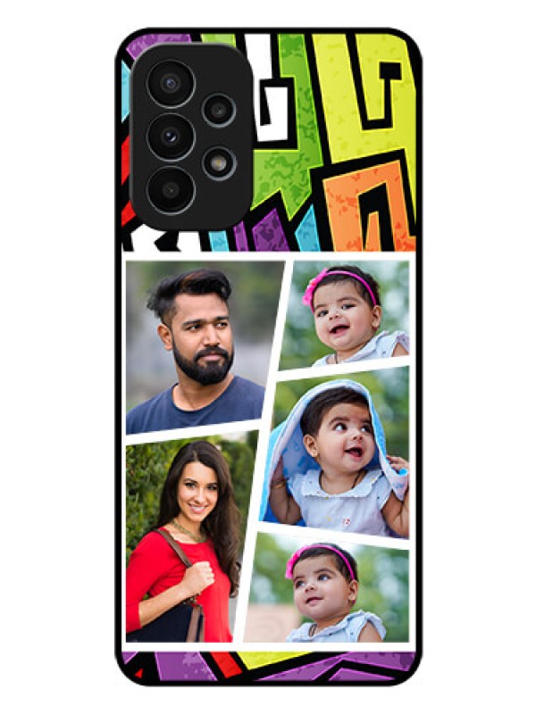Custom Galaxy A23 4G Custom Glass Phone Case - Graffiti pattern Design