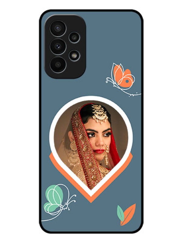 Custom Galaxy A23 4G Custom Glass Mobile Case - Droplet Butterflies Design