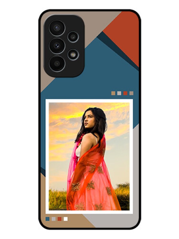 Custom Galaxy A23 4G Personalized Glass Phone Case - Retro color pallet Design