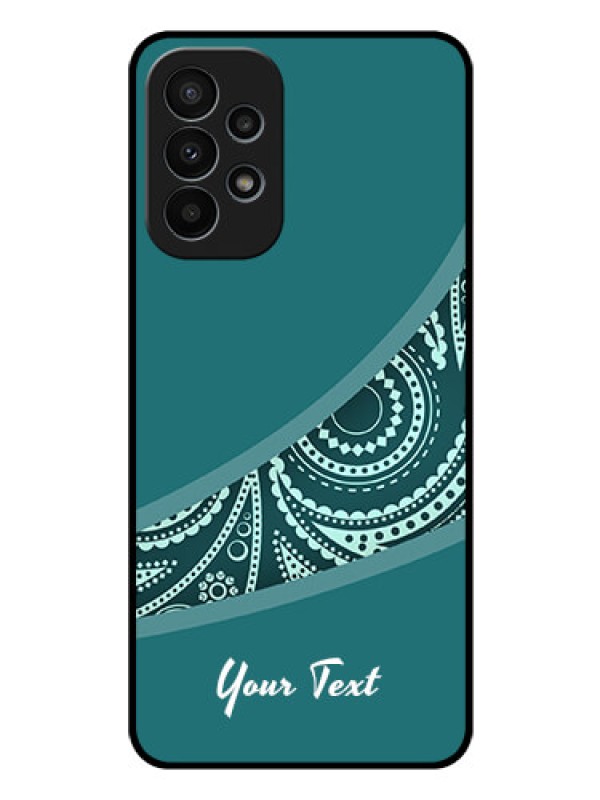 Custom Galaxy A23 4G Photo Printing on Glass Case - semi visible floral Design
