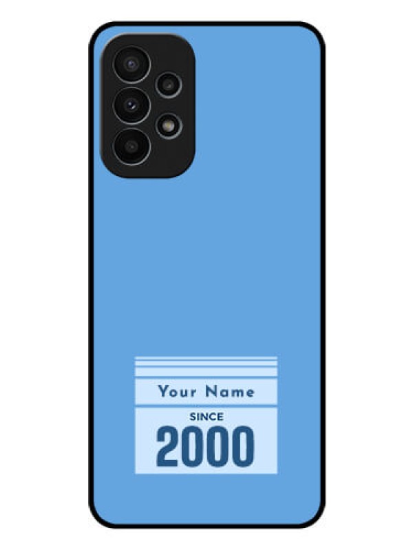 Custom Galaxy A23 4G Custom Glass Mobile Case - Custom Year of birth Design