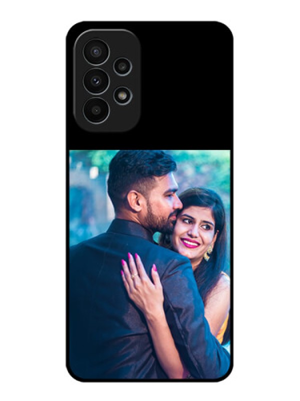 Custom Galaxy A23 4G Custom Glass Phone Case - Upload Full Picture With Custom Color Design