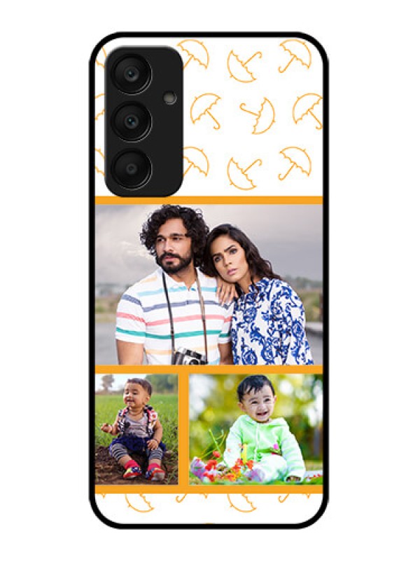 Custom Samsung Galaxy A25 5G Custom Glass Phone Case - Yellow Pattern Design