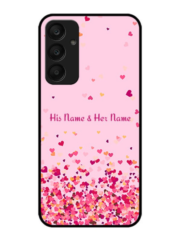 Custom Samsung Galaxy A25 5G Custom Glass Phone Case - Floating Hearts Design