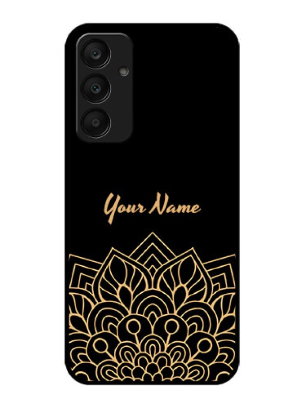 Custom Samsung Galaxy A25 5G Custom Glass Phone Case - Golden Mandala Design