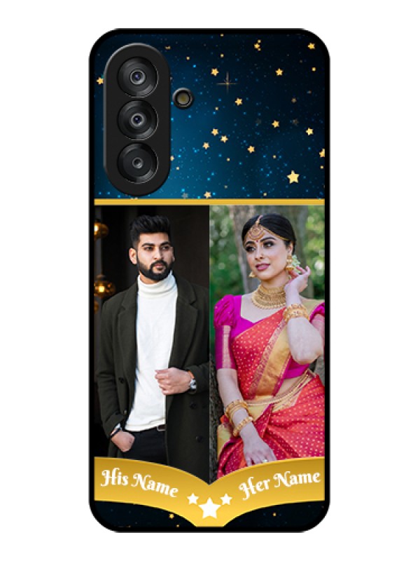 Custom Galaxy A26 5G Custom Glass Phone Case - Galaxy Stars Backdrop Design