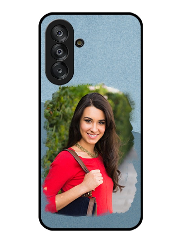 Custom Galaxy A26 5G Custom Glass Phone Case - Grunge Line Art Design