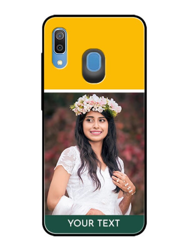 Custom Samsung Galaxy A30 Photo Printing on Glass Case  - Love You Design