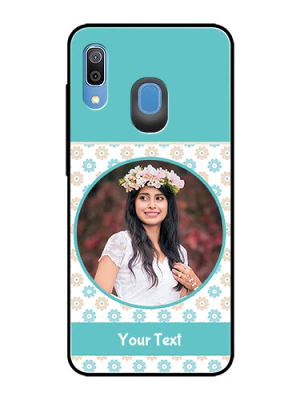 Custom Samsung Galaxy A30 Custom Glass Mobile Case  - Beautiful Flowers Design