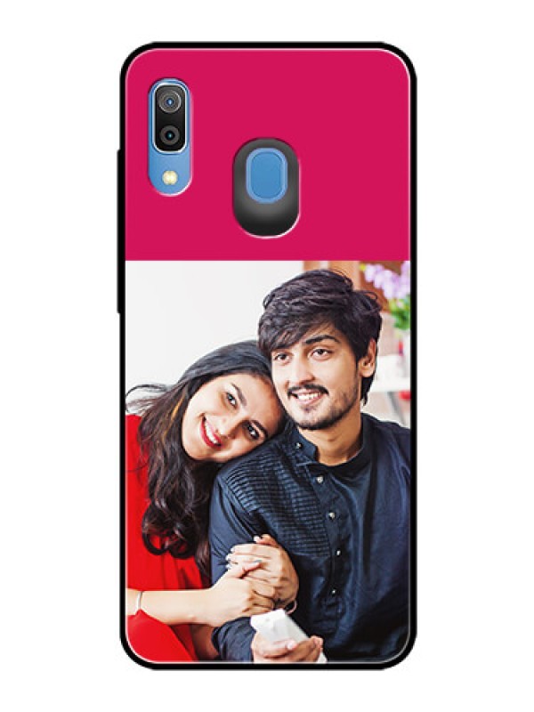 Custom Samsung Galaxy A30 Custom Glass Mobile Case  - Anniversary Cover Design