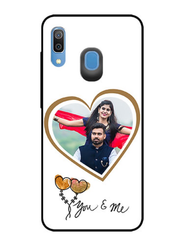 Custom Samsung Galaxy A30 Custom Glass Mobile Case  - You & Me Design
