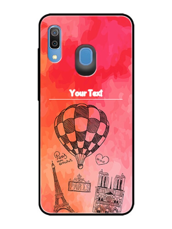 Custom Samsung Galaxy A30 Custom Glass Phone Case  - Paris Theme Design
