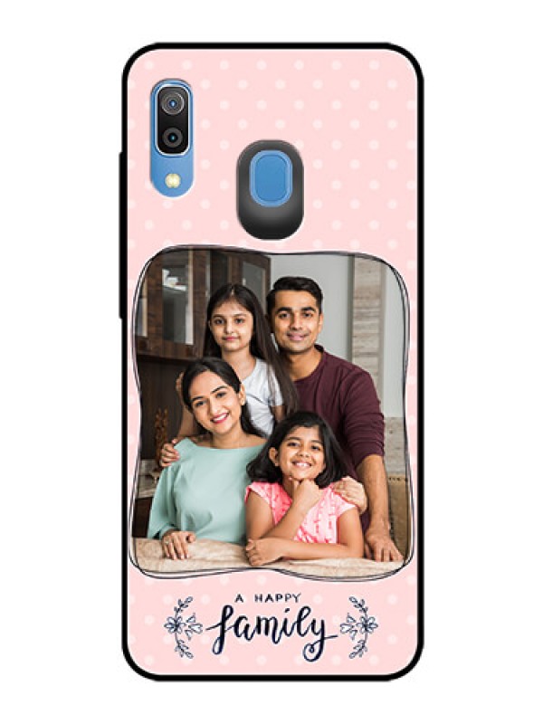 Custom Samsung Galaxy A30 Custom Glass Phone Case  - Family with Dots Design