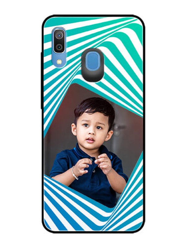 Custom Samsung Galaxy A30 Personalized Glass Phone Case  - Abstract Spiral Design