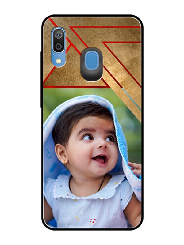 Custom Samsung Galaxy A30 Personalized Glass Phone Case  - Gradient Abstract Texture Design