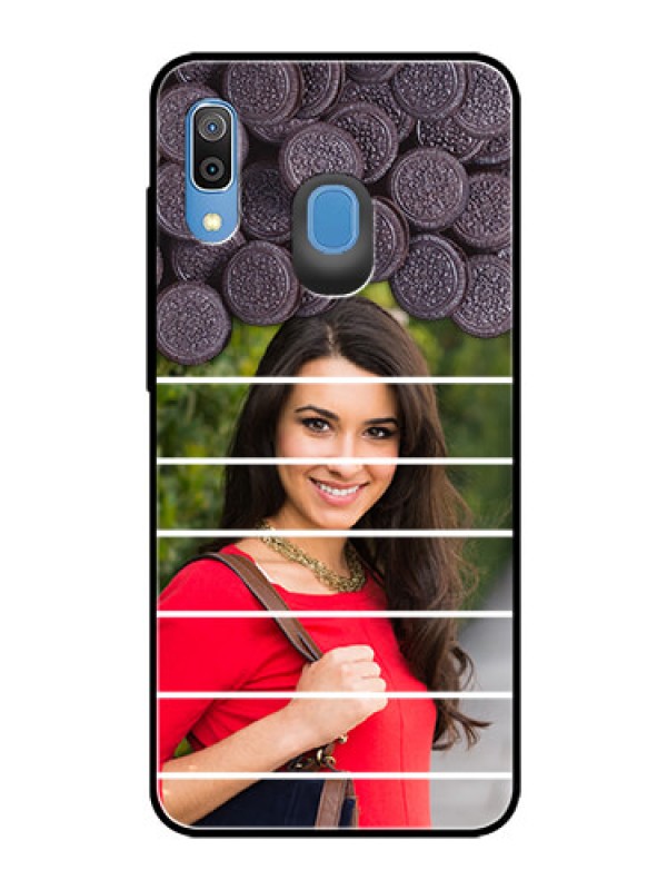 Custom Samsung Galaxy A30 Custom Glass Phone Case  - with Oreo Biscuit Design