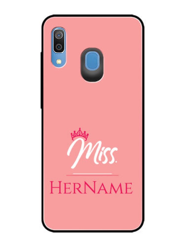 Custom Galaxy A30 Custom Glass Phone Case Mrs with Name