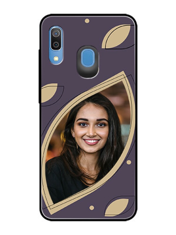 Custom Galaxy A30 Custom Glass Mobile Case - Falling Leaf Design
