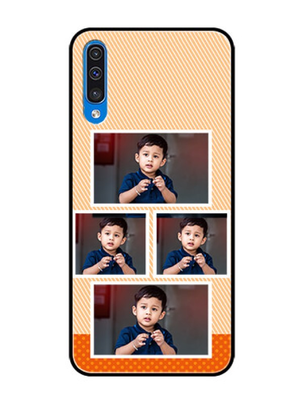 Custom Galaxy A30s Photo Printing on Glass Case  - Bulk Photos Upload Design