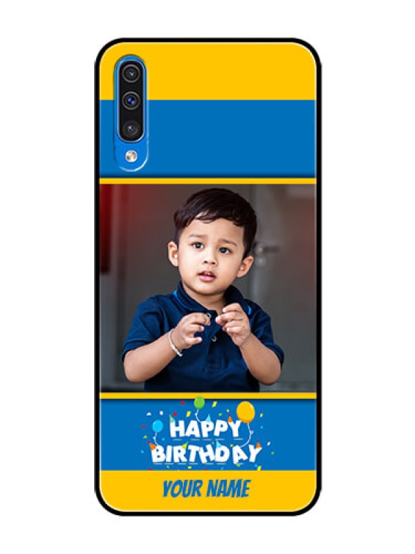 Custom Galaxy A30s Custom Glass Mobile Case  - Birthday Wishes Design