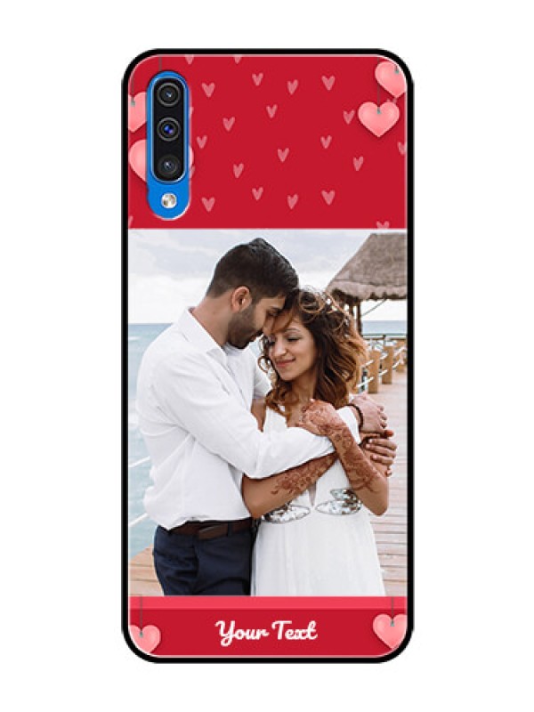 Custom Galaxy A30s Custom Glass Phone Case  - Valentines Day Design