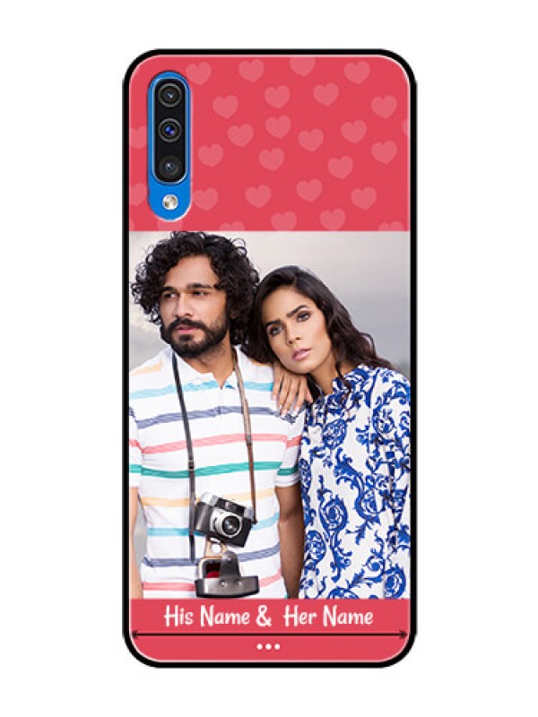 Custom Galaxy A30s Photo Printing on Glass Case  - Simple Love Design