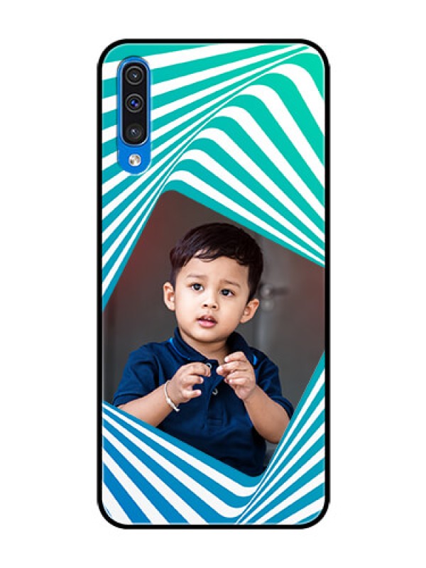 Custom Galaxy A30s Personalized Glass Phone Case  - Abstract Spiral Design