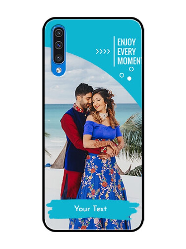 Custom Galaxy A30s Custom Glass Mobile Case  - Happy Moment Design