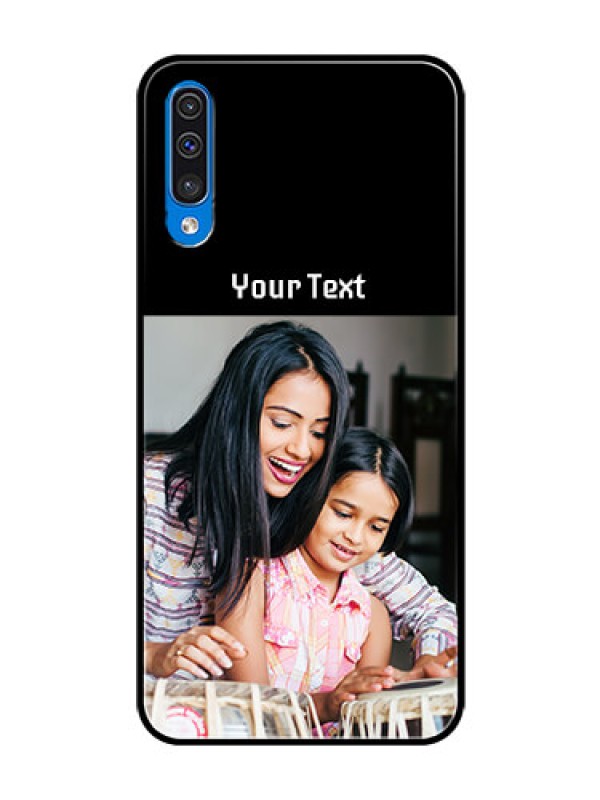 Custom Galaxy A30s Photo with Name on Glass Phone Case