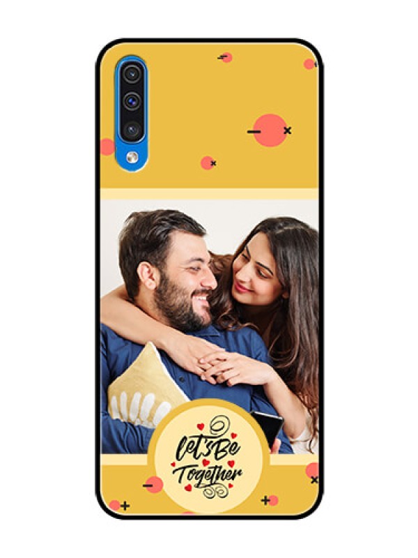 Custom Galaxy A30s Photo Printing on Glass Case - Lets be Together Design