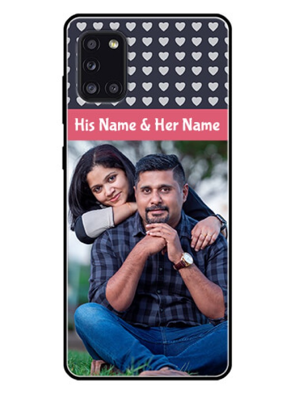 Custom Galaxy A31 Custom Glass Mobile Case  - Love Symbols Design