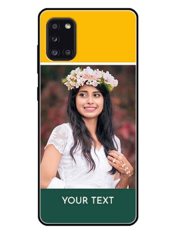 Custom Galaxy A31 Photo Printing on Glass Case  - Love You Design