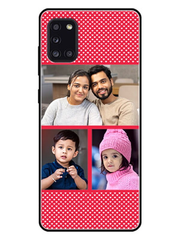 Custom Galaxy A31 Personalized Glass Phone Case  - Bulk Pic Upload Design