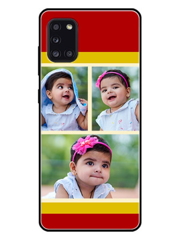 Custom Galaxy A31 Custom Glass Mobile Case  - Multiple Pic Upload Design