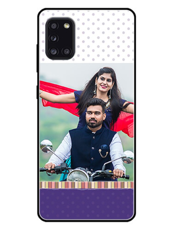 Custom Galaxy A31 Photo Printing on Glass Case  - Cute Family Design