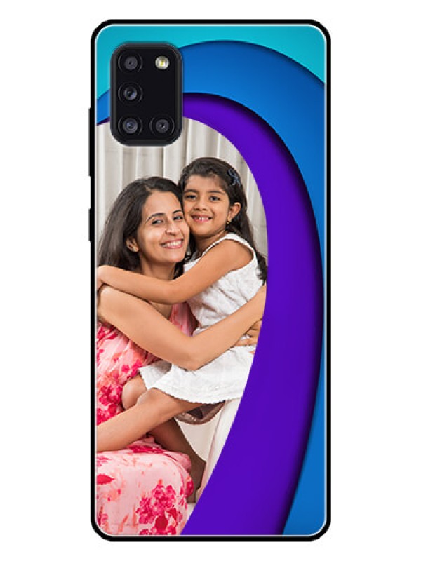Custom Galaxy A31 Photo Printing on Glass Case  - Simple Pattern Design